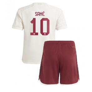 Bayern Munich Leroy Sane #10 Koszulka Trzecich Dziecięca 2023-24 Krótki Rękaw (+ Krótkie spodenki)